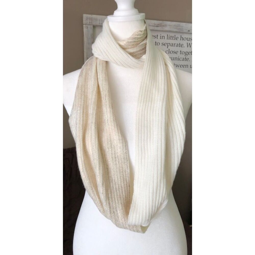 Preppy Y2K Gold & Cream Fashion Scarf